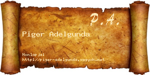 Piger Adelgunda névjegykártya